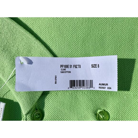 Lacoste Short Sleeve Polo Shirt Men's Alligator Logo Green Sz. 8 - New - Picture 4 of 6